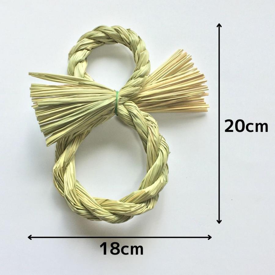 秀〆（HIDESHIME） しめ縄 材料 リース 土台 草 8型 20cm ハンドメイド