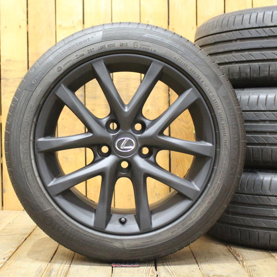 レクサス（LEXUS） IS 純正 17インチ マットブラックペイント 8J+45