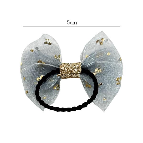リボンヘアゴム ゴールド 5cm ヘアアクセサリー 1個 : OHANAダンス