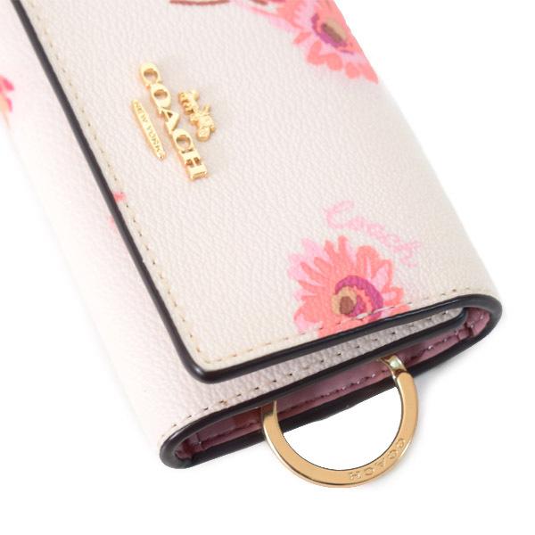COACH（コーチ） キーケース コーティングキャンバス レザー フラワー