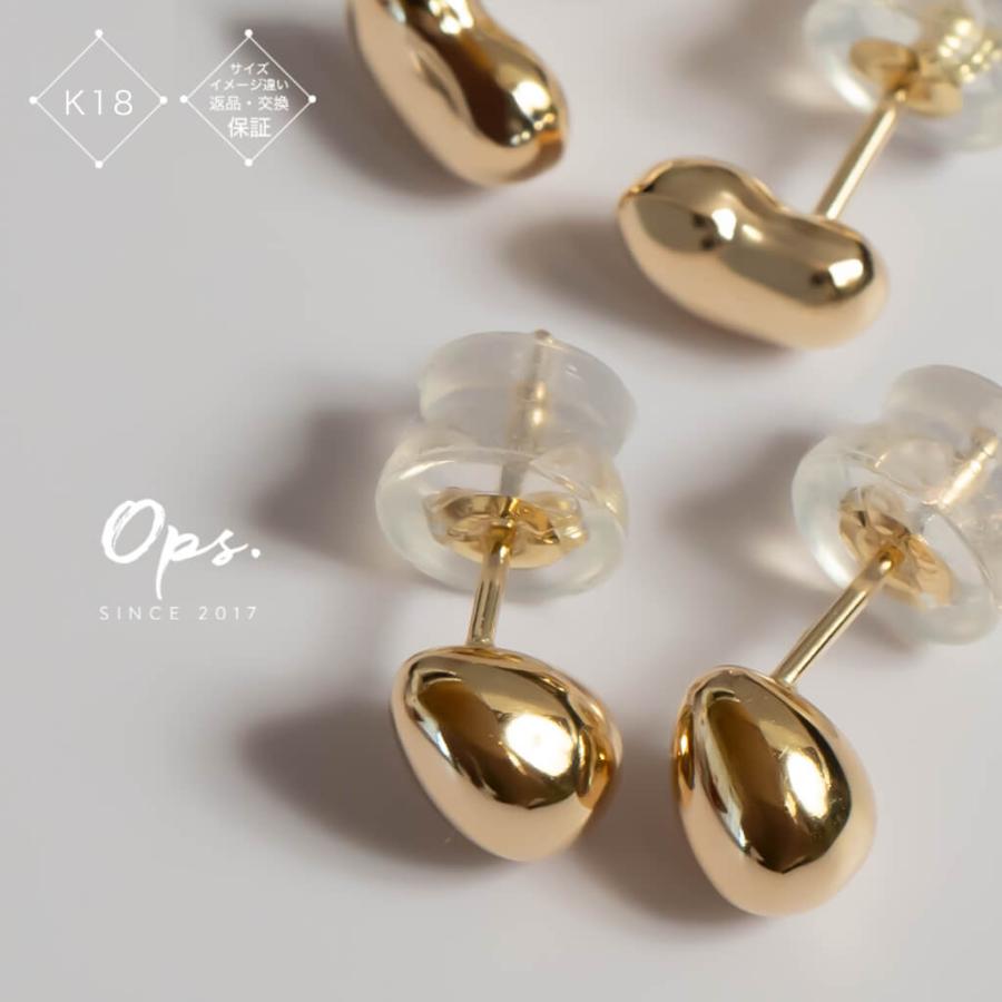 Ops.（オプス） ピアス 18金 つけっぱなし シンプル レディース 小さめ