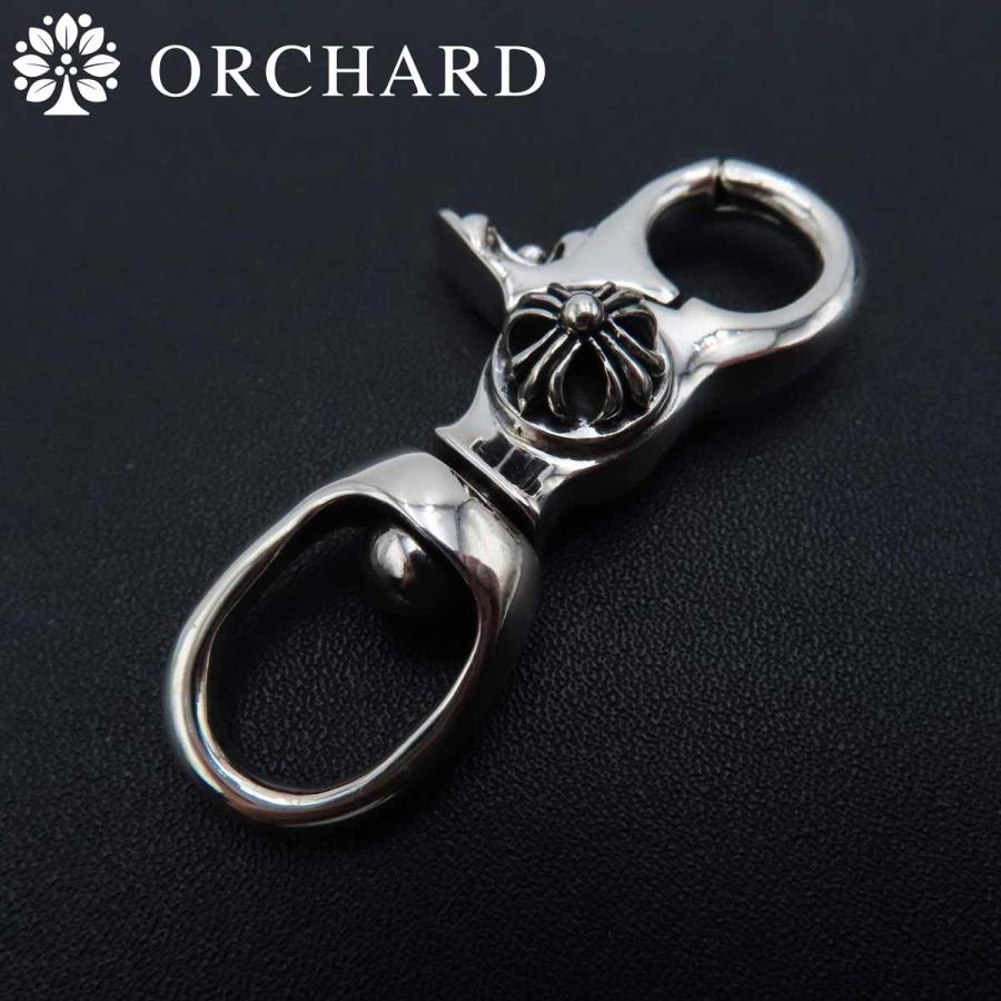 シルバー925 キーリング キーチェーン キーホルダー フローラルクロス