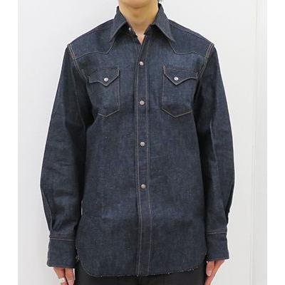 WAREHOUSE（ウエアハウス） 長袖 デニム ヒッコリー ウエスタンシャツ