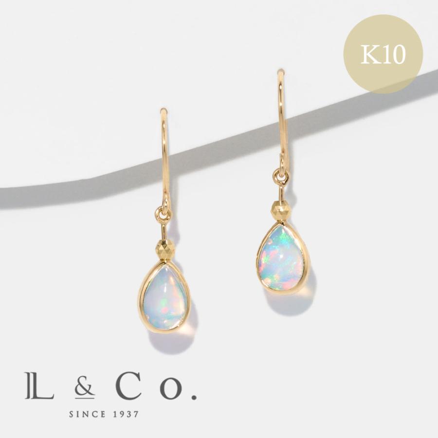 Jewel closet by L&Co. ピアス K10 イエローゴールド オパール