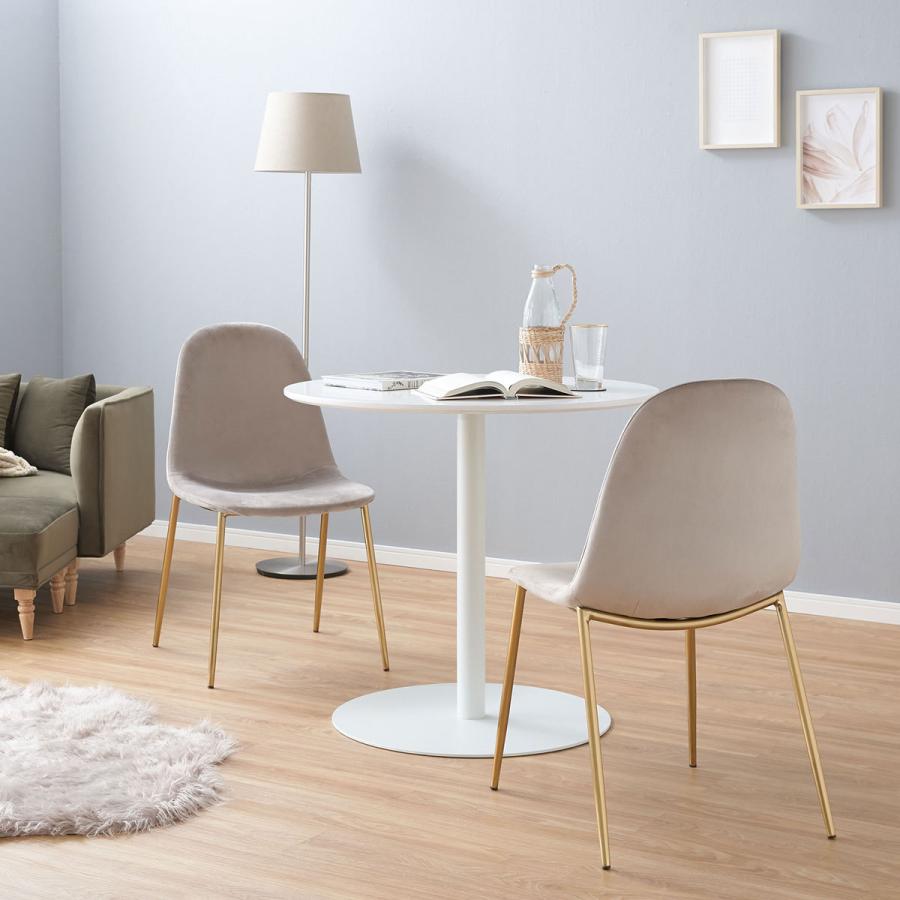 LOWYA（ロウヤ） ダイニングテーブル 丸テーブル 丸 ホワイト 白 円形