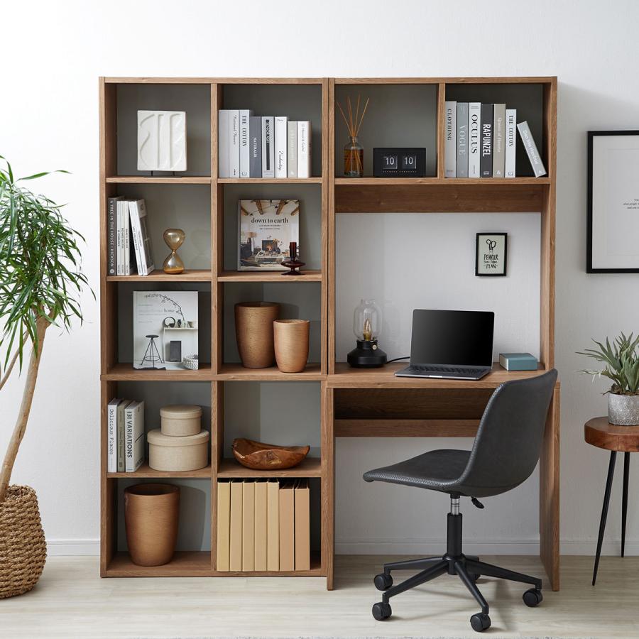 LOWYA（ロウヤ） パソコンデスク デスク 幅160cm ワークデスク 本棚