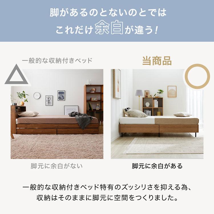 LOWYA（ロウヤ） ベッド ベッドフレーム 単品 Q クイーンベッド すのこ