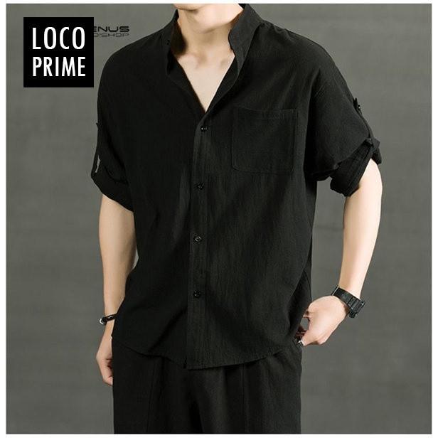 リネンシャツ 綿麻シャツ メンズ シャツ 大きいサイズ コットン