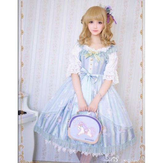 即納 現品限り】春夏 ロリータジャンパースカート JPS 甘ロリ フリル