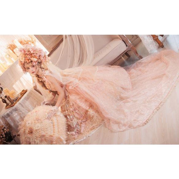 ロリータ服 ロリータファッション ジャンスカ 春夏 ロング ピンク