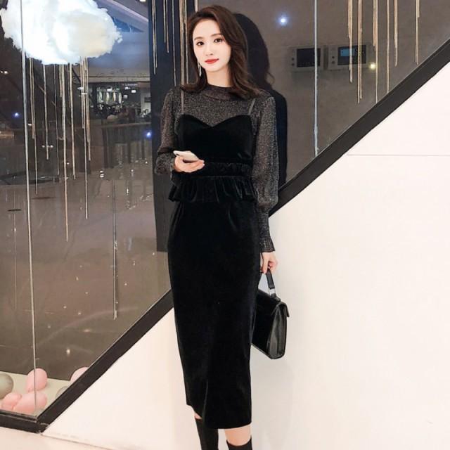 即納 パーティードレス 結婚式 お呼ばれ ドレス ワンピース 韓国