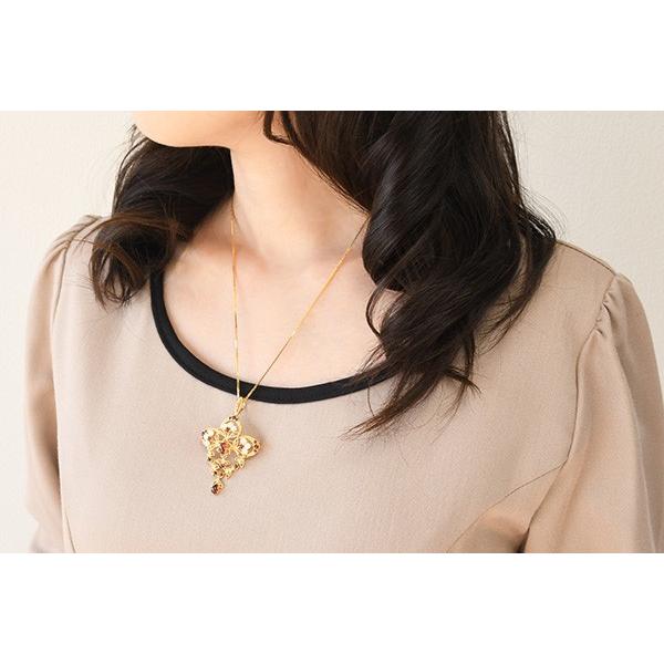 碌山 ガーネット＆オパールブローチペンダント ゴージャスなボリューム