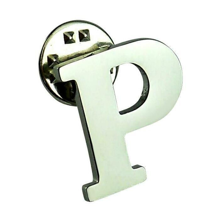 ピンバッジ ピンズ ラペルピン ブローチ アルファベット イニシャル 頭