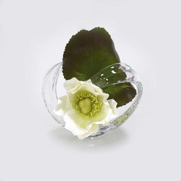 スガハラ フラワーベース ハートクルヴァ クリア 手作り 一輪挿し