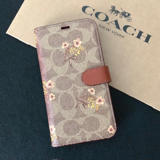 COACH（コーチ） ※訳あり スマホケース 携帯ケース 手帳型 花柄 iPhone