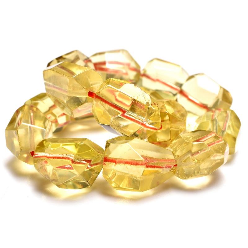 1点物】AA透明◇美しい輝き シトリン 12-13x9-12mm 原石ラフカット