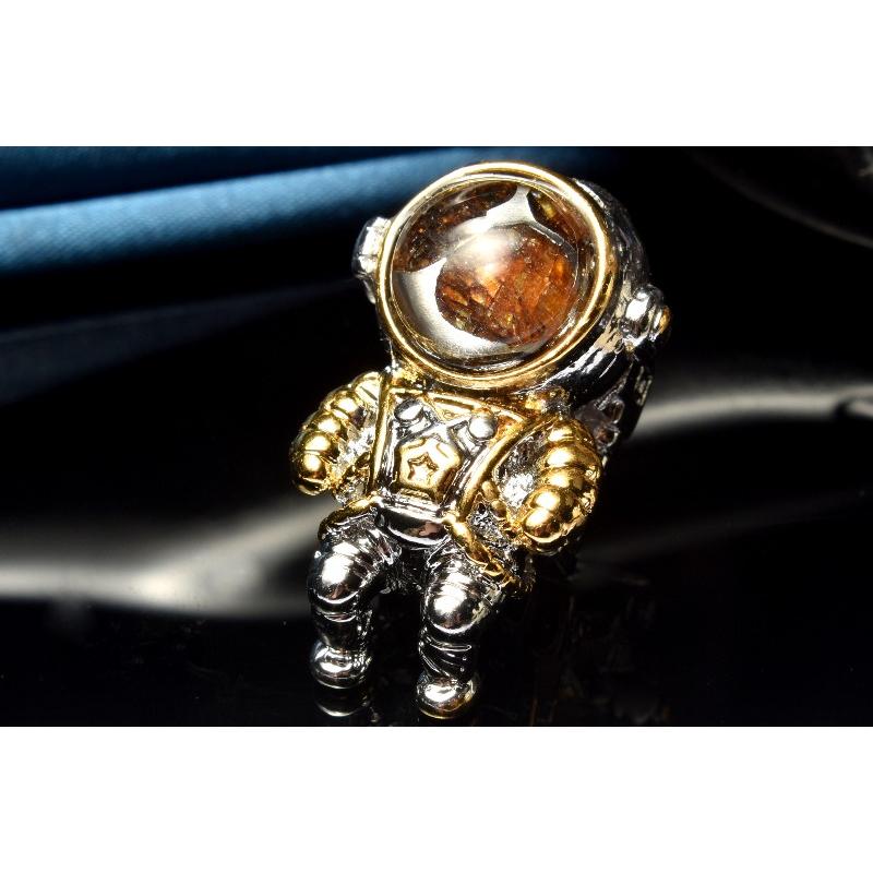 希少◇ロシア産 パラサイト隕石 11mm 宇宙飛行士 ペンダントトップ 1個