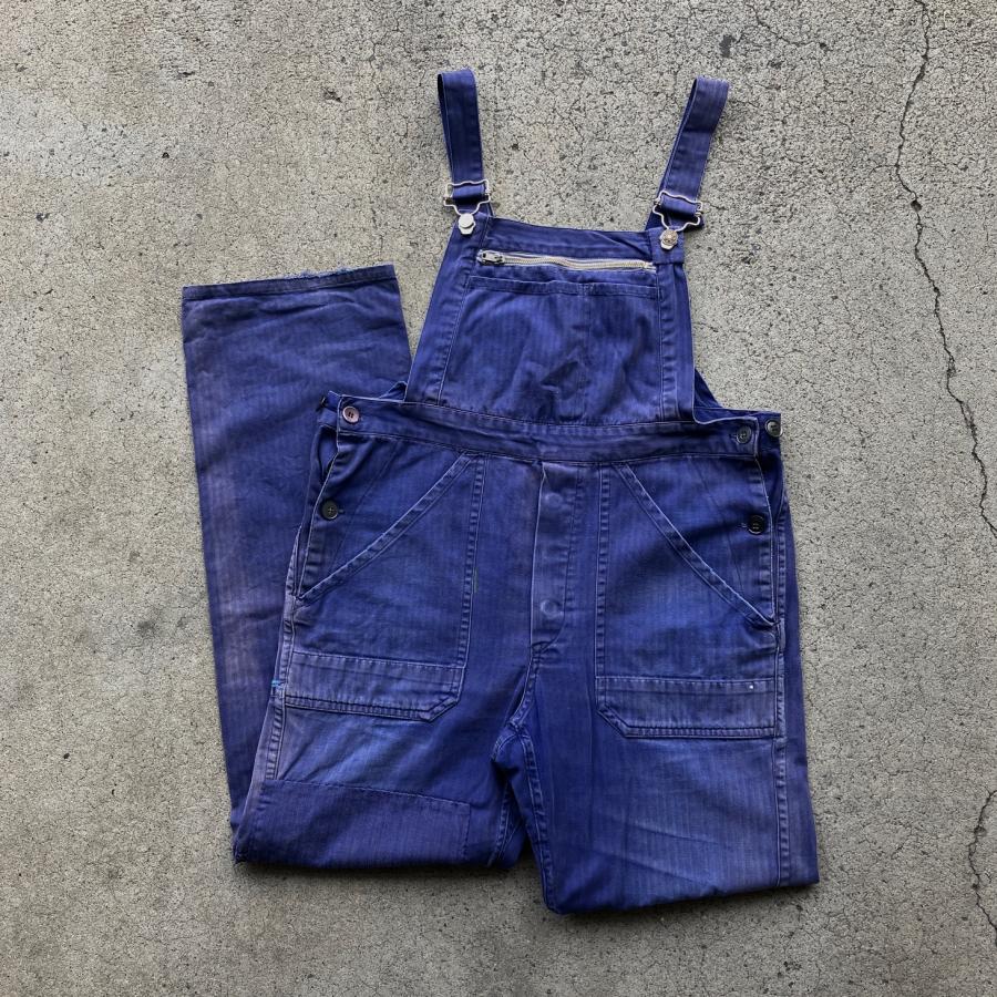 USED 70'S フレンチワーク オーバーオール ユーロワーク / NAVY サイズ