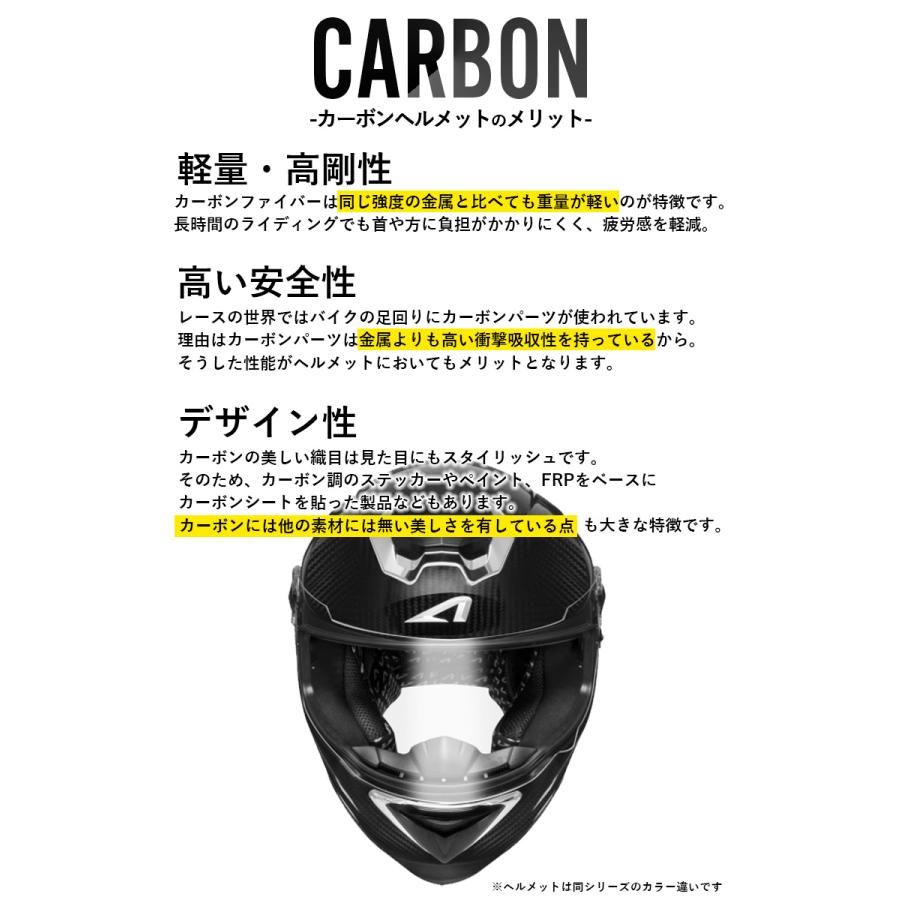 カーボンへルメット ASTONE GT-1000F フランスデザイン CARBON