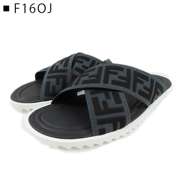 FENDI（フェンディ） FF Logo Cross Slider Slippers 7X1222 A63T