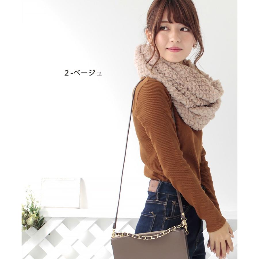 ファー スヌード レディース メンズ 冬 用 フェイクファー 輪っか状