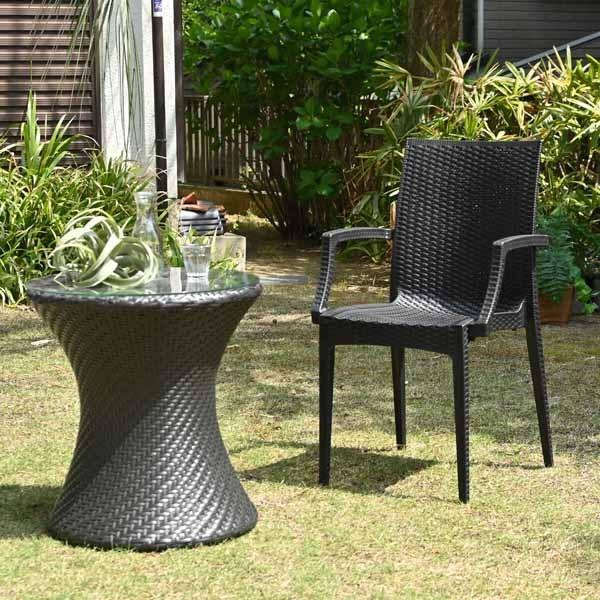 ガーデンチェア 1脚 屋外 スタッキング 肘掛け 庭 ベランダ 椅子