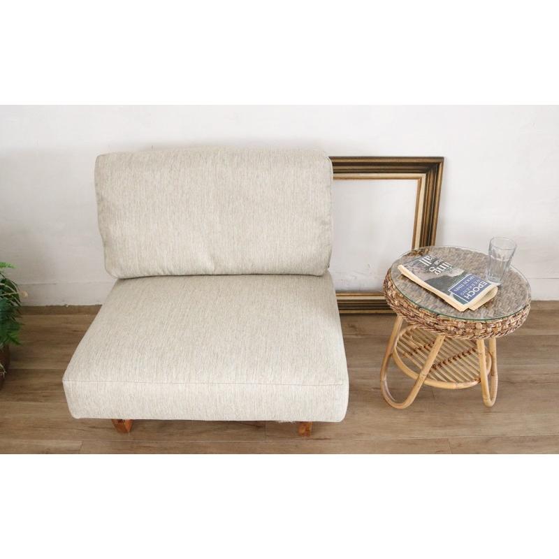 2脚セット ソファ 1人掛け 木製 クッション カジュアルハワイアン SET2