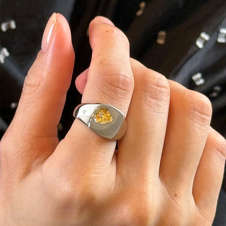 TOM WOOD（トムウッド） Mined Rind Small Diamond シグネットリング