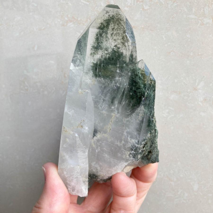 ガネーシュヒマール産 ヒマラヤ水晶 約276g クローライト （緑泥石