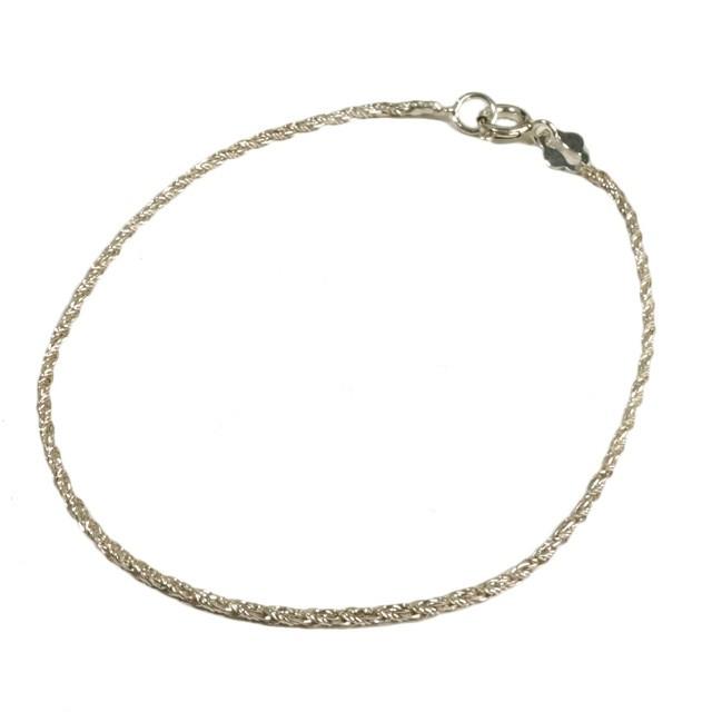 シルバー925 フレンチロープチェーンブレスレット メンズ レディース