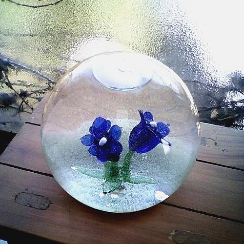 クリスマス用品】Glas & Licht:ガラスのスノードーム：【りんどう