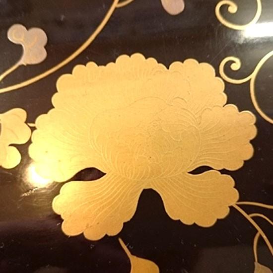 中古】「金蒔絵脚付香盆（角・花・金縁・漆）」 : リビングT&S - 通販