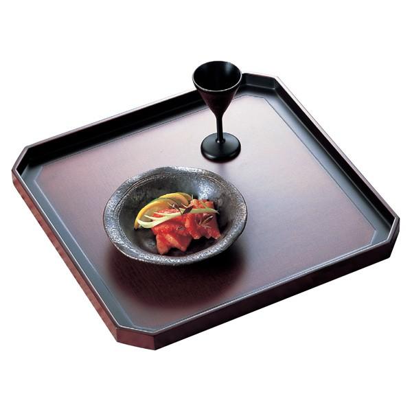 正角盆 木製 尺1.5 隅切膳 あかね 盆 懐石盆 敷膳 越前漆器 漆塗 角盆