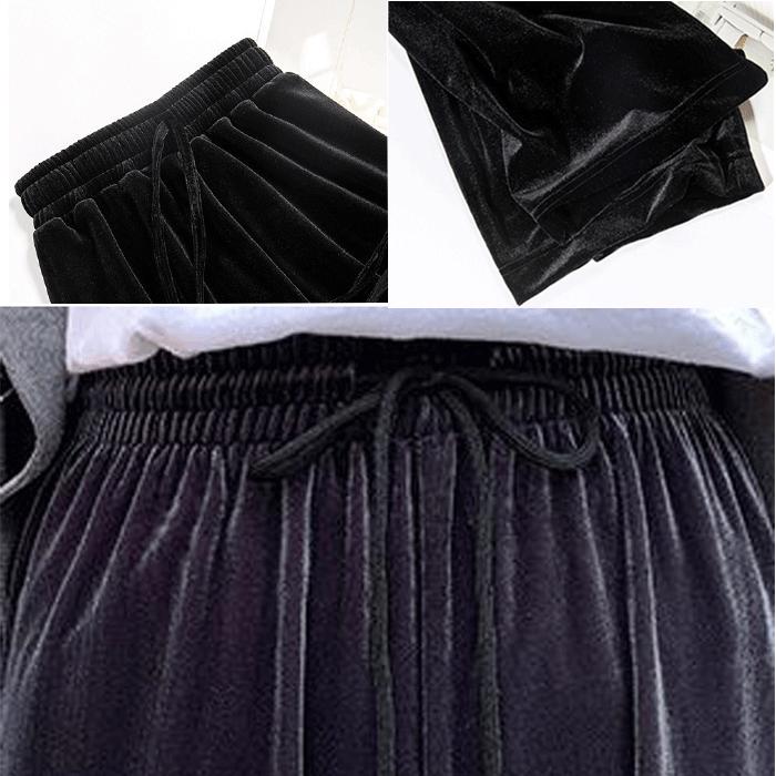 ワイドパンツルック ベロアパンツ ガウチョパンツ ロングマキシ丈