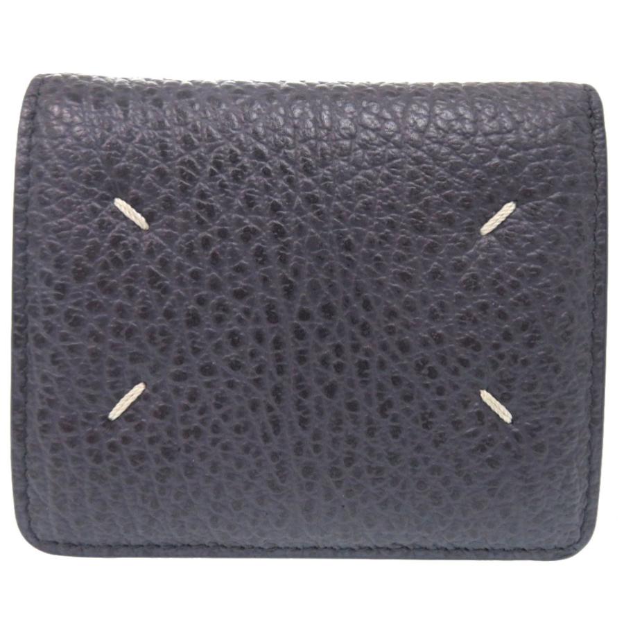 新品同様 メゾン マルジェラ 4ステッチ 二つ折り ウォレット レザー