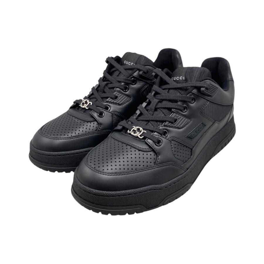 GUCCI（グッチ） スニーカー ロゴ 777221 7 1/2サイズ レザー ブラック