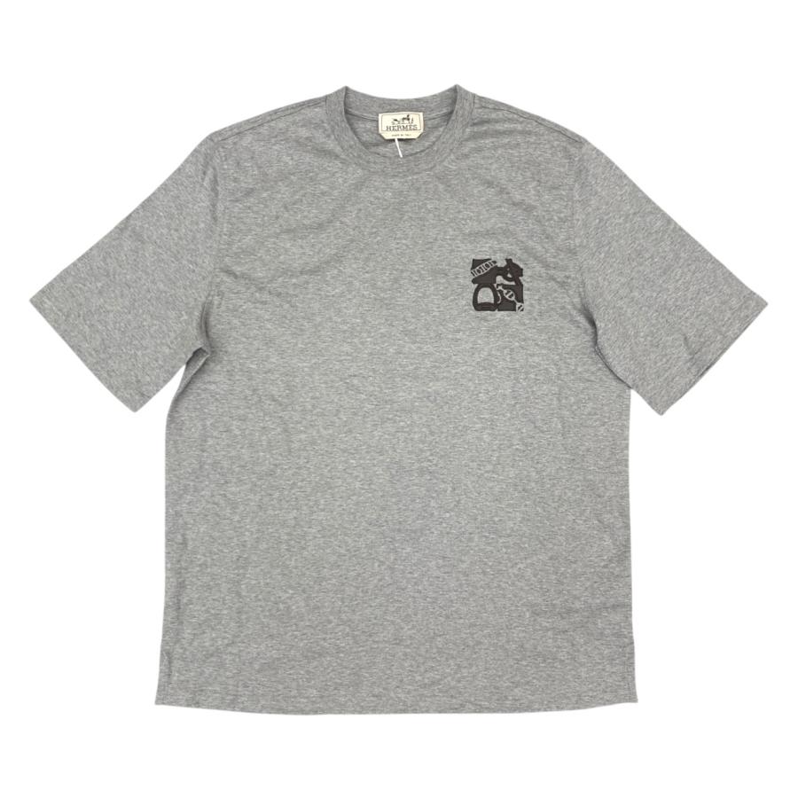 HERMES（エルメス） 半袖Tシャツ ミニパッチ メタルリー・オ・カレ S