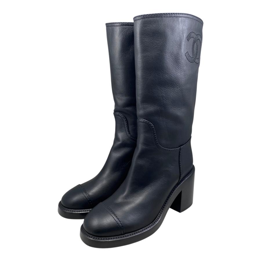 CHANEL（シャネル） ロングブーツ ココマーク G39614 37サイズ レザー