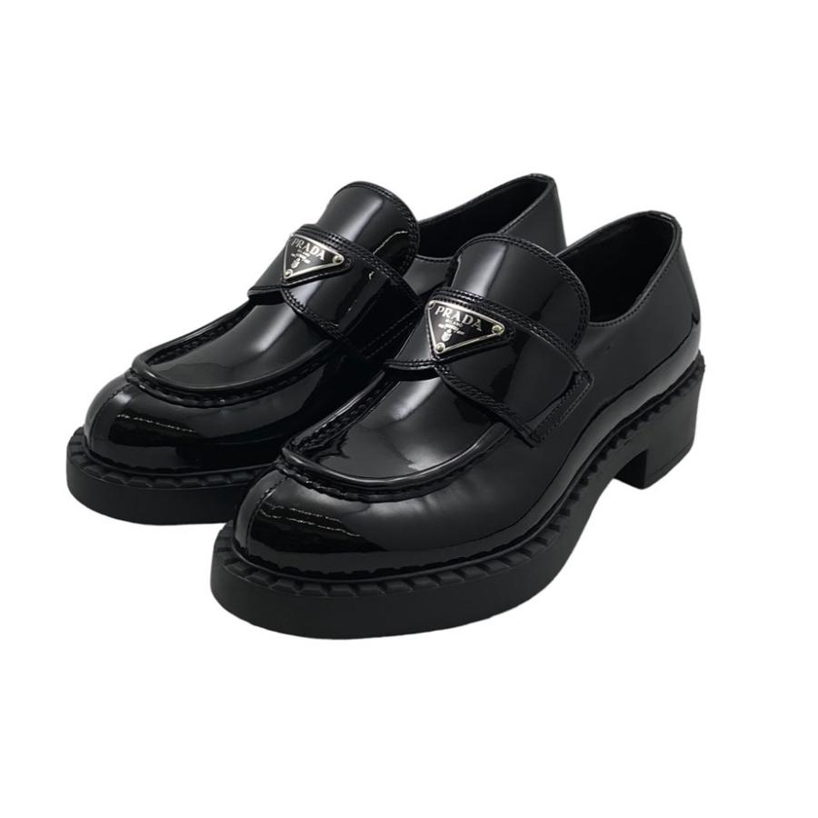 PRADA（プラダ） ローファー チョコレート パテントレザー ブラック