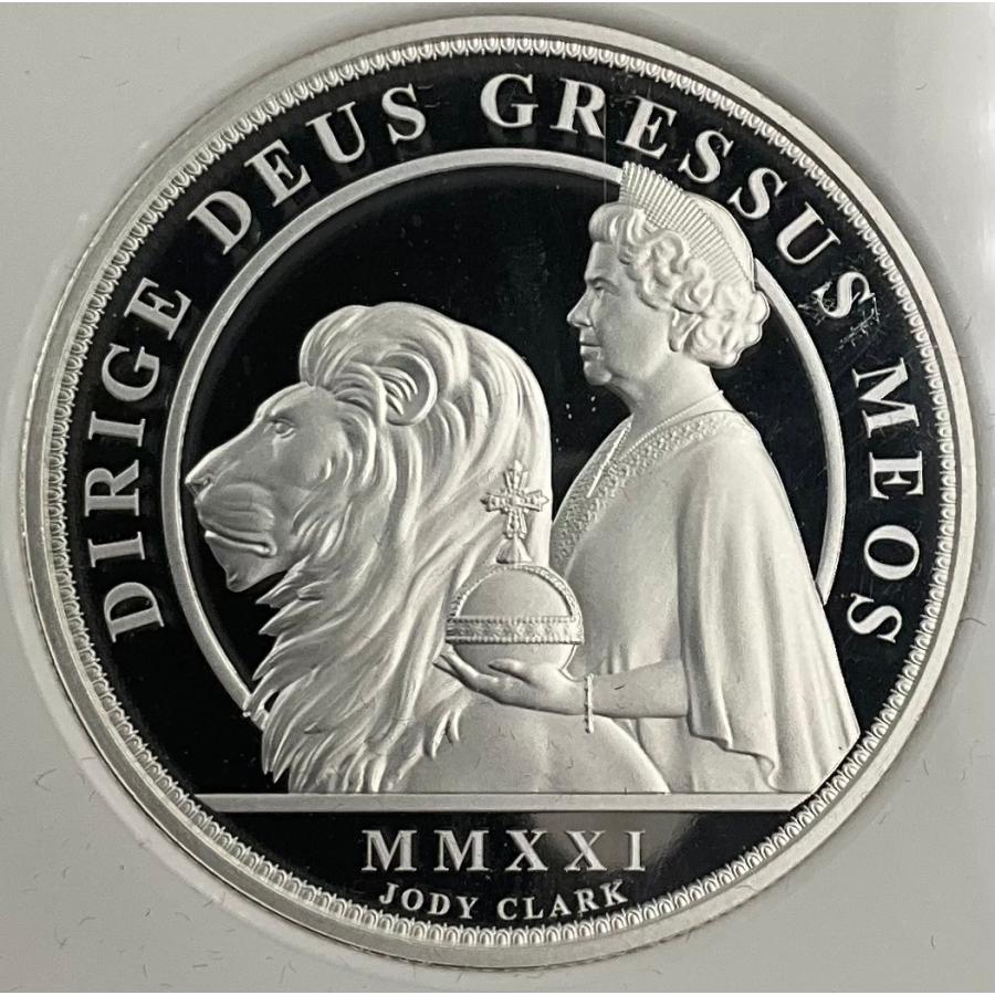 2021年 イギリス ウナとライオン オルダニー 5ポンド 2oz 銀貨