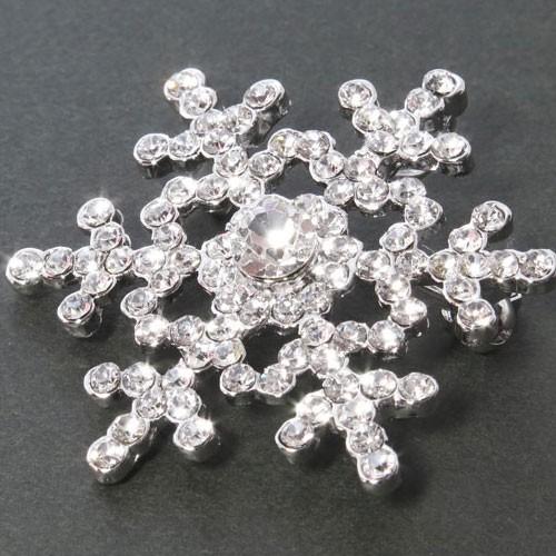 ブローチ(br151) 2way 雪の結晶 スノークリスタル ブローチ ライン