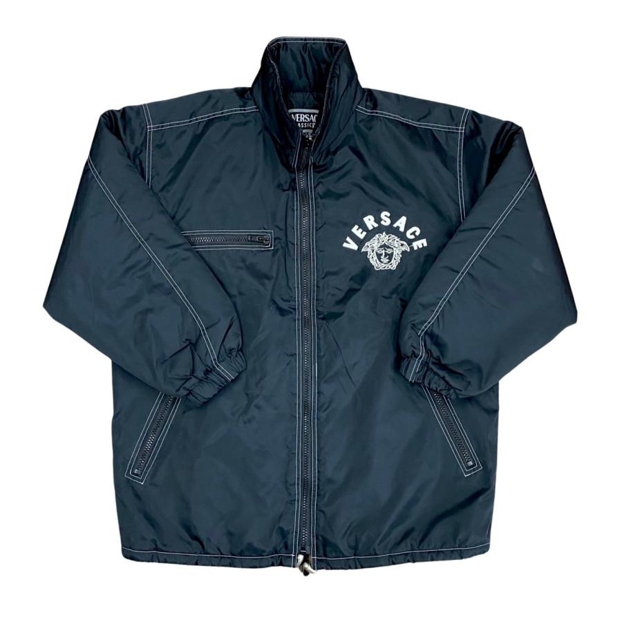 極 美品 VERSACE ヴェルサーチ メデューサ ロゴ 刺繍 ナイロン