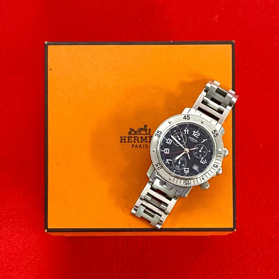 HERMES（エルメス） 稼働品 極 美品 箱付き クリッパー デイト