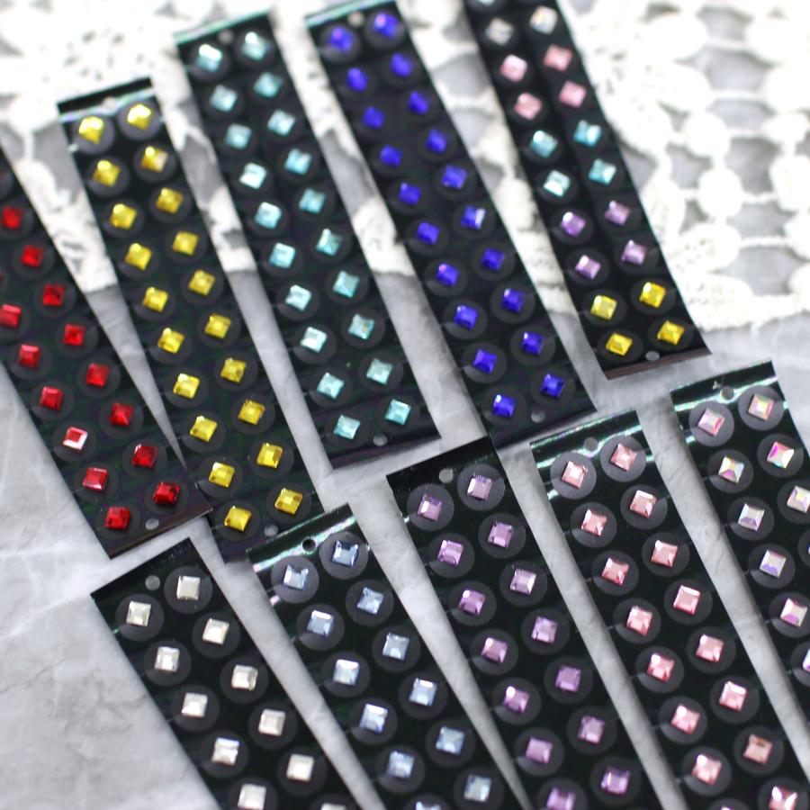 耳つぼジュエリー プチプラ スクエア 1シート20粒 チタン 金粒 ダイヤ