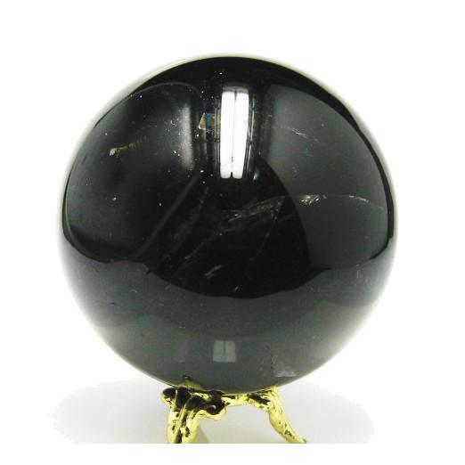 丸玉 黒水晶 (モリオン) 50〜55mm玉 ランク AAA 浄化 魔除け 天然石