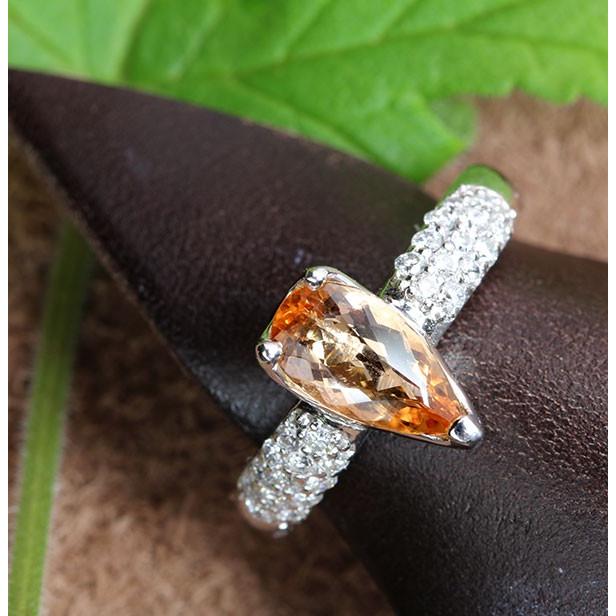 artidaoudインペリアルトパーズパヴェダイヤモンドリング 7号