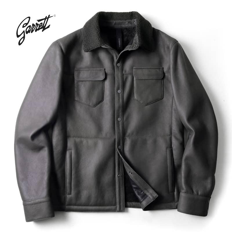 GARRETT（ギャレット） シアリングメリノムートンレザージャケット