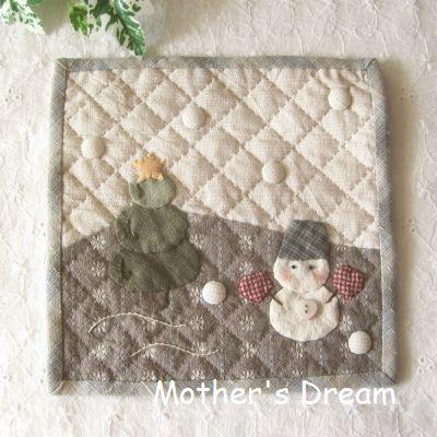 パッチワークキット クリスマスのミニタペストリー 季節のミニ