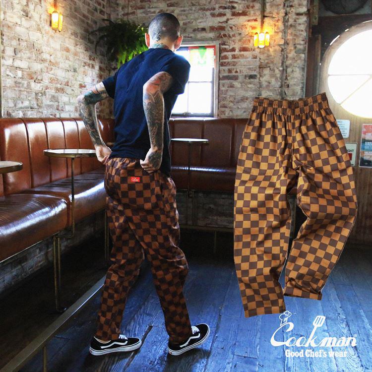 COOKMAN（クックマン） シェフパンツ Chef Pants Checker Brown
