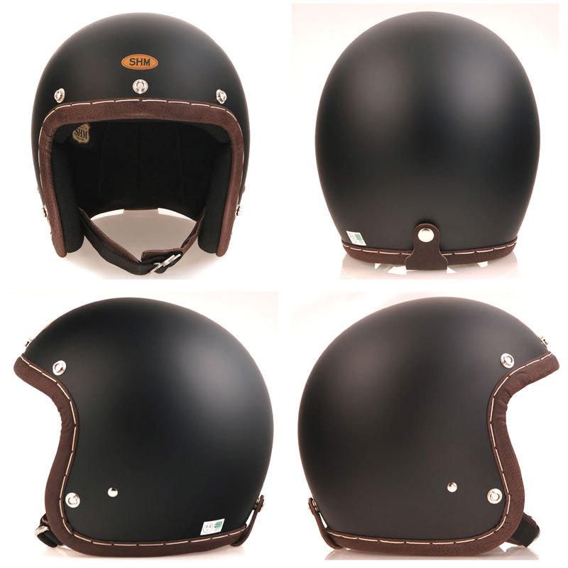 SHM HAND STITCH SG規格対応 ジェットヘルメット マットブラック Lot